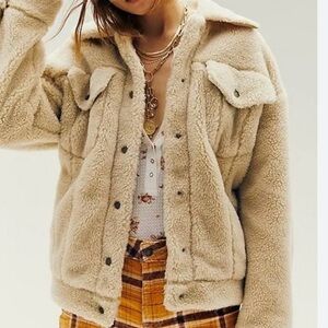 Women's Ivory  Sherpa Jacket